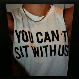 You cant sit with us brandy melville cut out tank