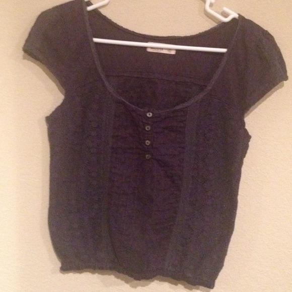 🌻SOLD🌻Hollister crop top lace navy - Picture 1 of 1