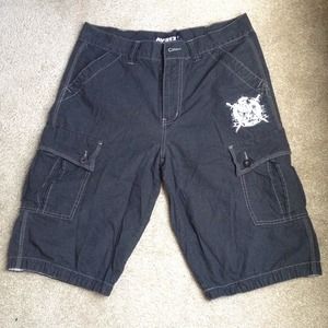 Black 'AVIREX' cargo shorts