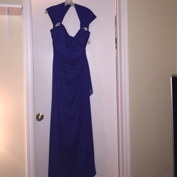 Royal blue gown David's bridal never worn tag on