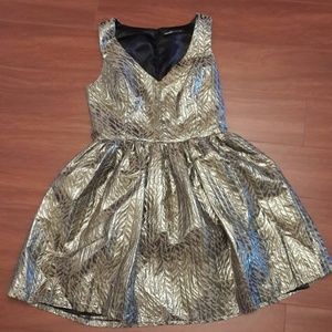 Gold metallic party dress