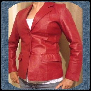 Genuine Leather, Red Blazer