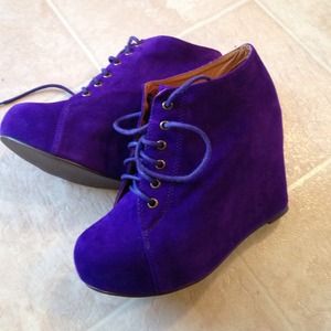 Jeffery Campbell Suede 99 tie Dark purple