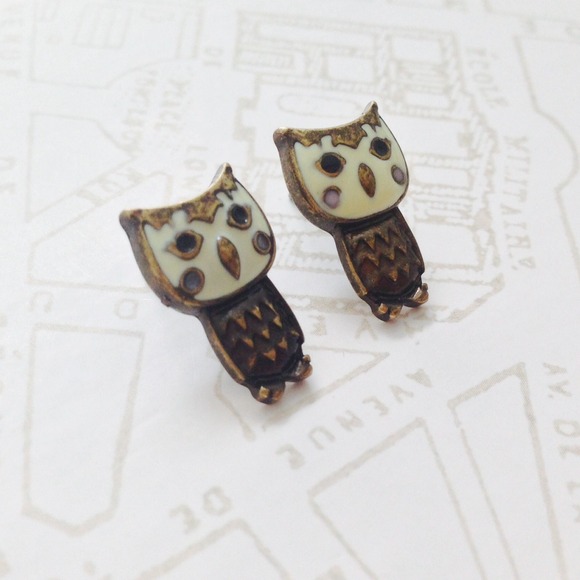 🎉1/24 HP🎉 Betsey Johnson Owl Earrings - Picture 2 of 2