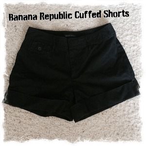 🚫SOLD Banana Republic Black Cuffed Shorts