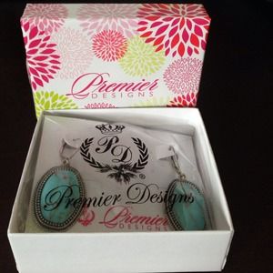Brand new Premier Design turquoise earrings.