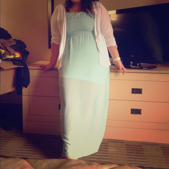 Teal maxi dress