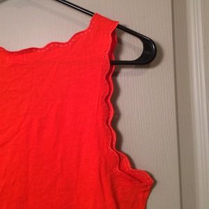 J. Crew Tops - J.Crew Embroidered Red Tank, Size M J. Crew Tops - J.Crew Embroidered Red Tank, Size M