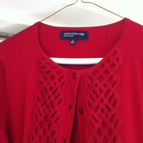 Red cotton sweater - Picture 2 of 2