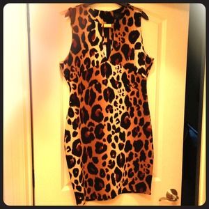 Leopard print Kardashian Bodycon dress size XL