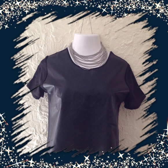 PIPER GORE Tops - 🎀Host Pick🎀LEATHER with sheer back and sleeves