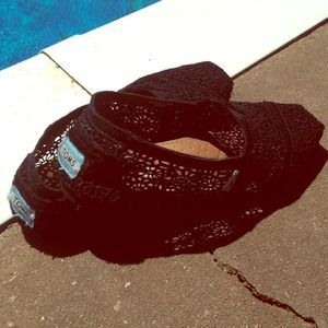 Black Crochet Toms