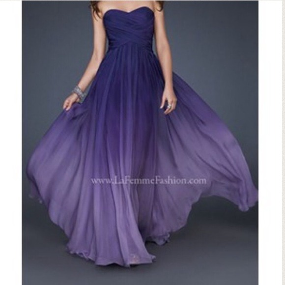 Gorgeous La femme purple ombré dress