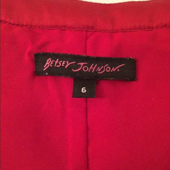 Betsey Johnson Silk red dress with pockets - Picture 3 of 4