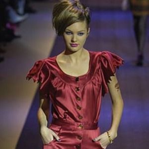 Betsey Johnson Silk red dress with pockets