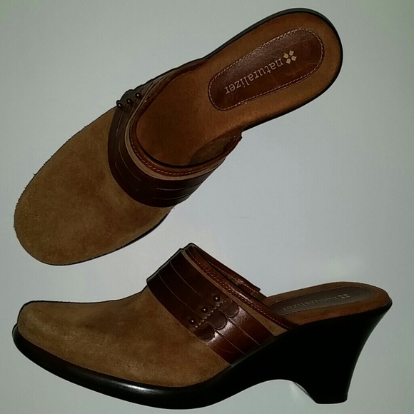 Naturalizer Suede Clogs   REDUCED