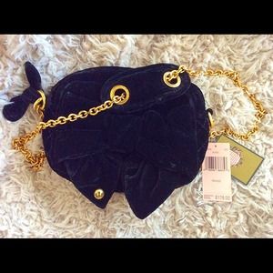 Juicy Couture Black Plush Velvet Crossbody Bag