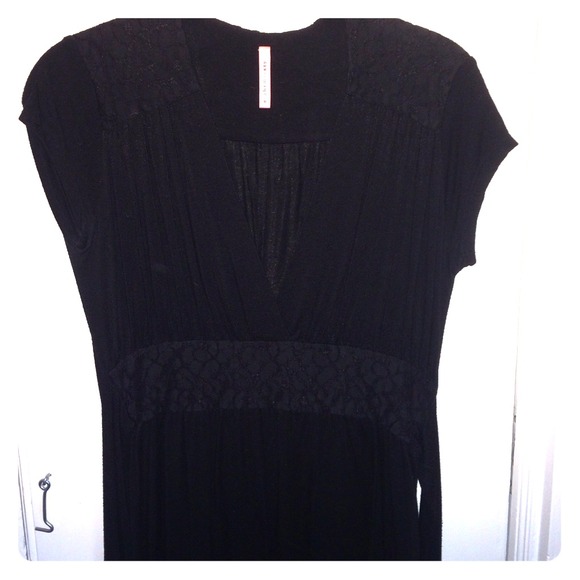 Cute black shirt with lace!