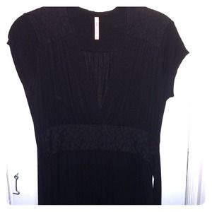 Cute black shirt with lace!