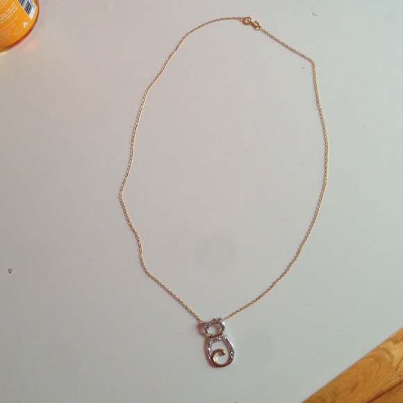 Silver and 18k gold necklace