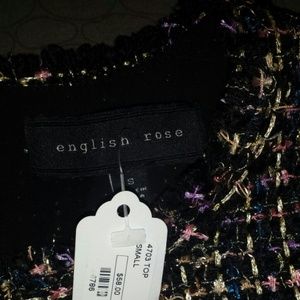English rose beautiful detailed blouse sz small