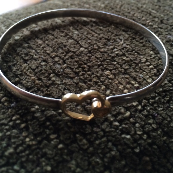 Sterling silver and 14k gold bracelet.
