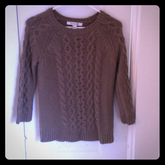 Forever 21 Brown cable sweater
