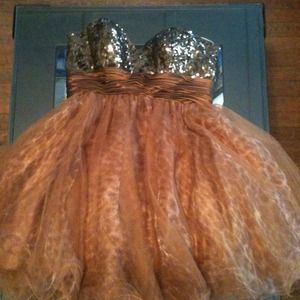 Jasz Couture (bronze) prom dress!!