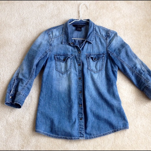 Calvin Klein 3/4 sleeves denim shirt