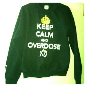 Keep calm and overdose XO Black Sweater