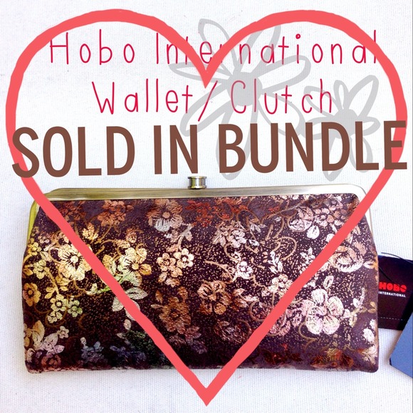SOLDHobo International copper floral clutch/wallet