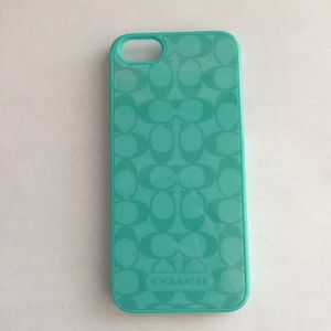 Coach Iphone 5/5S Cover Case New Aqua