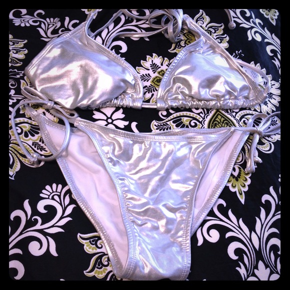 ❌Sold❌ Silver metallic bikini