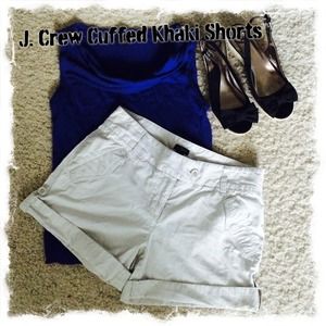 🚫SOLD J. Crew City Fit Khaki Cuffed Shorts