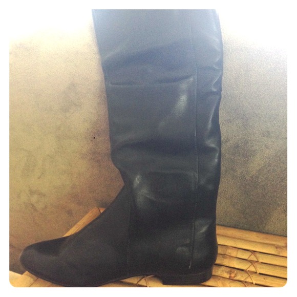 Black Knee High Boots