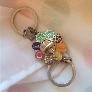 Coach flower keychain