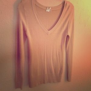 Forever 21 long sleeved lightweight nude sweater
