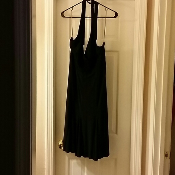 Black halter dress