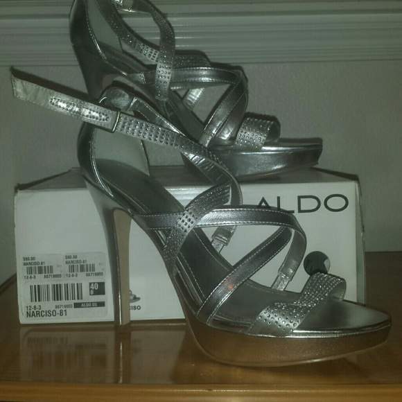 ALDO Narciso silver heels