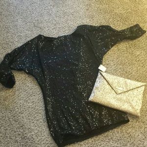 Bebe black sequin mini.  Never worn!!!