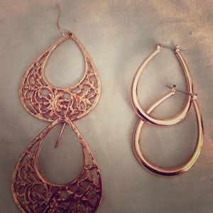 Rose gold earring bundle