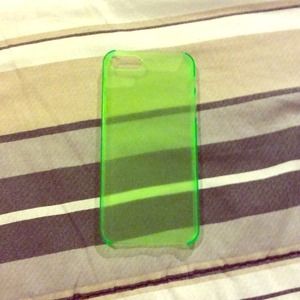 Transparent lime green iPhone 5 case