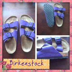 Purple Birkenstock sandals