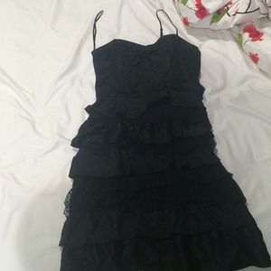 Cute Black dress with ruffles and lace