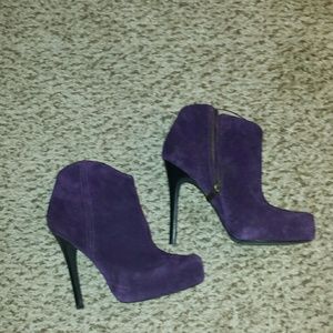 Jessica Simpson purple suede booties.  Bundled