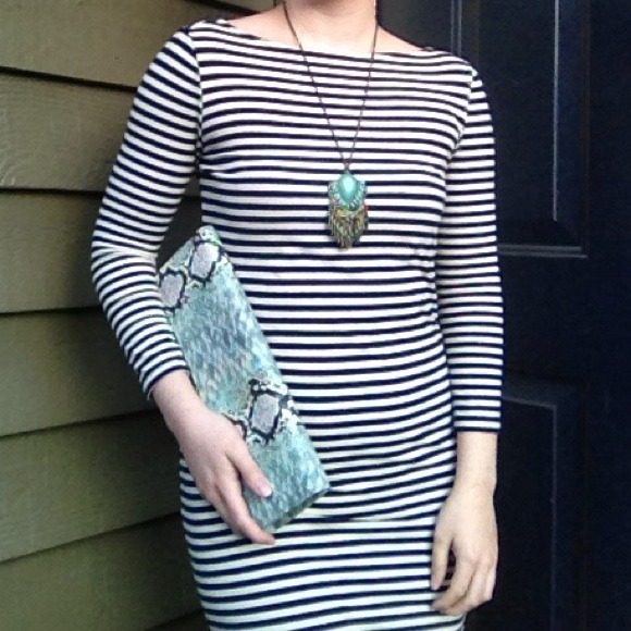 H&M striped bodycon dress