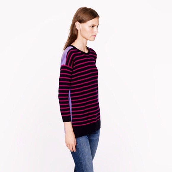 Color block merino sweater