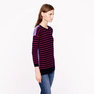 Color block merino sweater