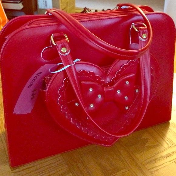 BTSSB red messenger/tote