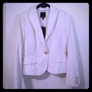 NWT LIMITED WHITE BLAZER JACKET WITH CORAL BUTTONS